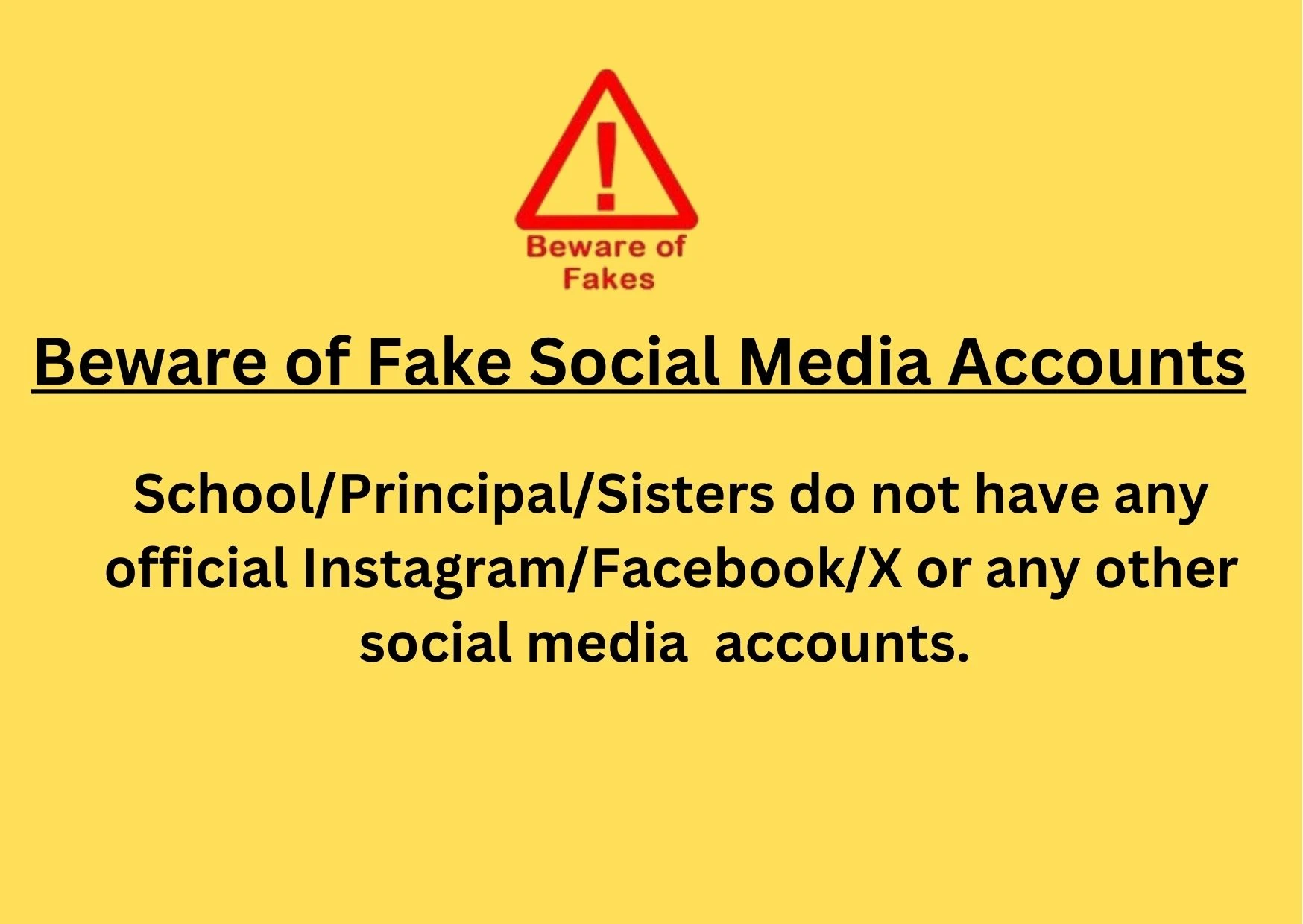 Beware of Fake Social Media Accounts.